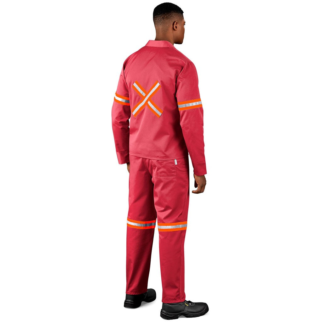 Trade Polycotton Conti - Suit Reflective Arms, Legs & Back - Orange Tape - NAVY / 44