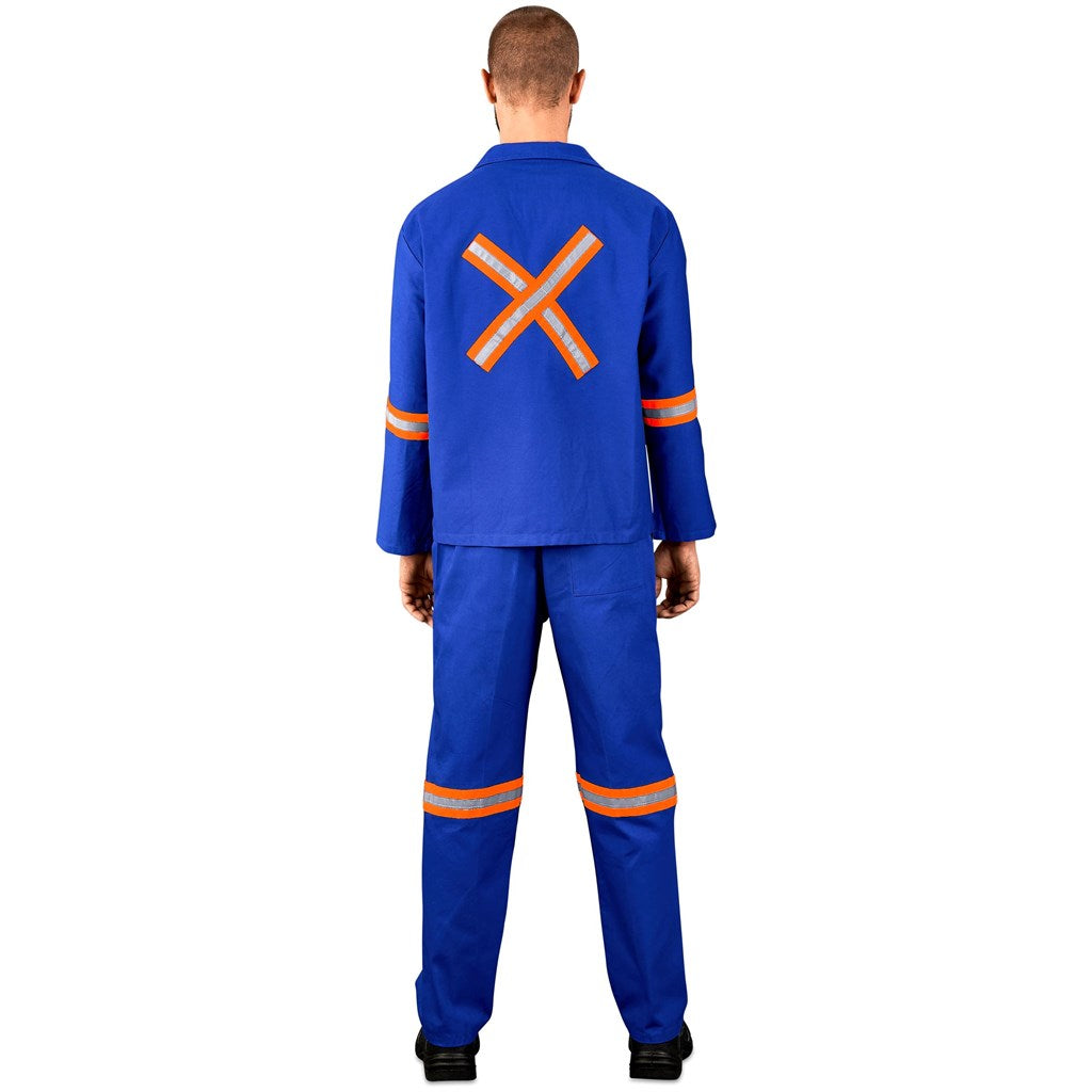 Technician 100% Cotton Conti Suit - Reflective Arms, Legs & Back - Orange Tape - NAVY / 54