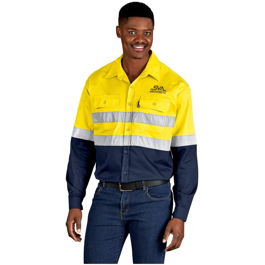 Access Vented Two-Tone Reflective Work Shirt - ORANGE / 3XL