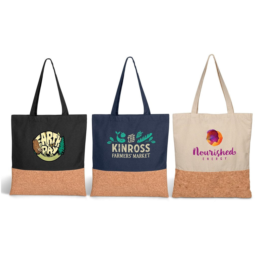 Okiyo Shukaku Cork & Cotton Shopper - NAVY