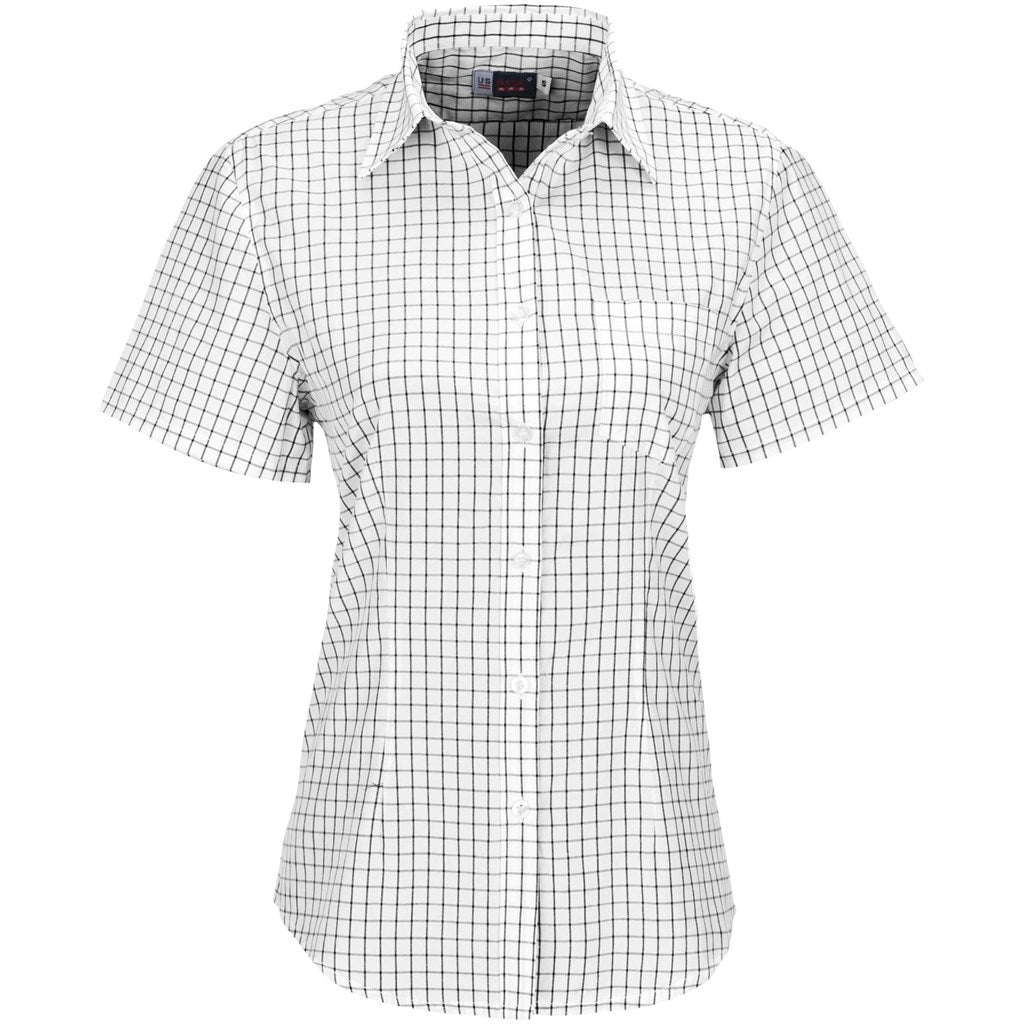 Ladies Short Sleeve Aston Shirt - NAVY / M