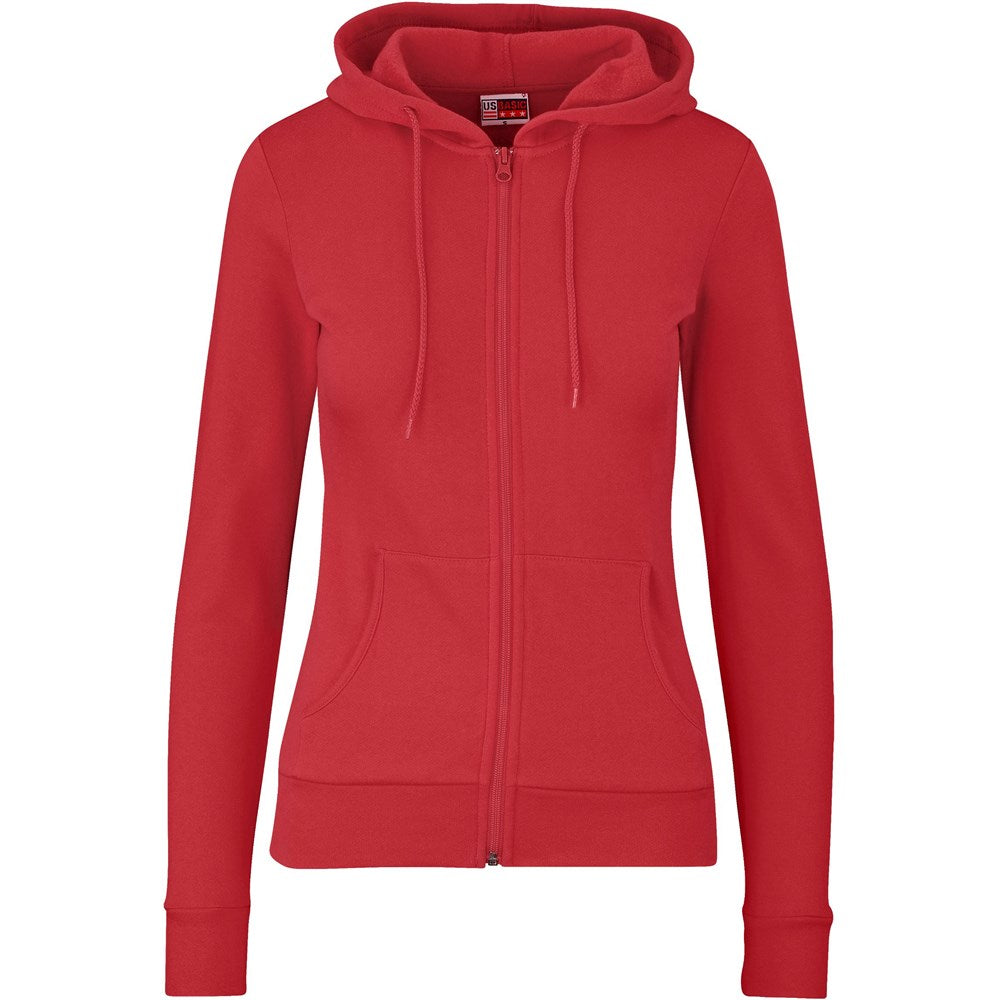 Ladies Bravo Hooded Sweater - Red - RED / M