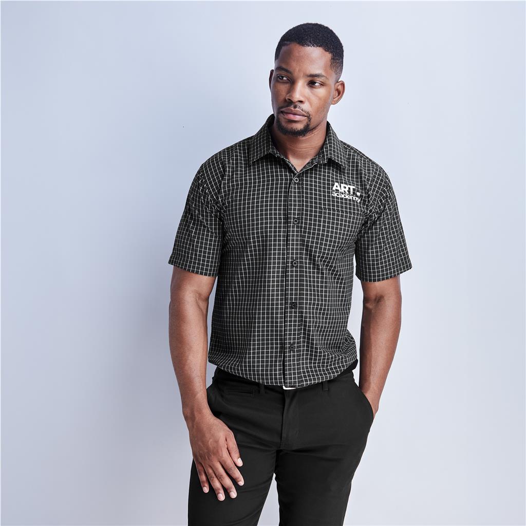Mens Short Sleeve Aston Shirt - Black