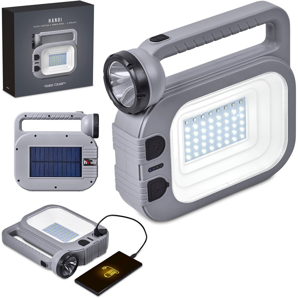 Swiss Cougar Hanoi Solar Lantern & Power Bank - 2 400mAh
