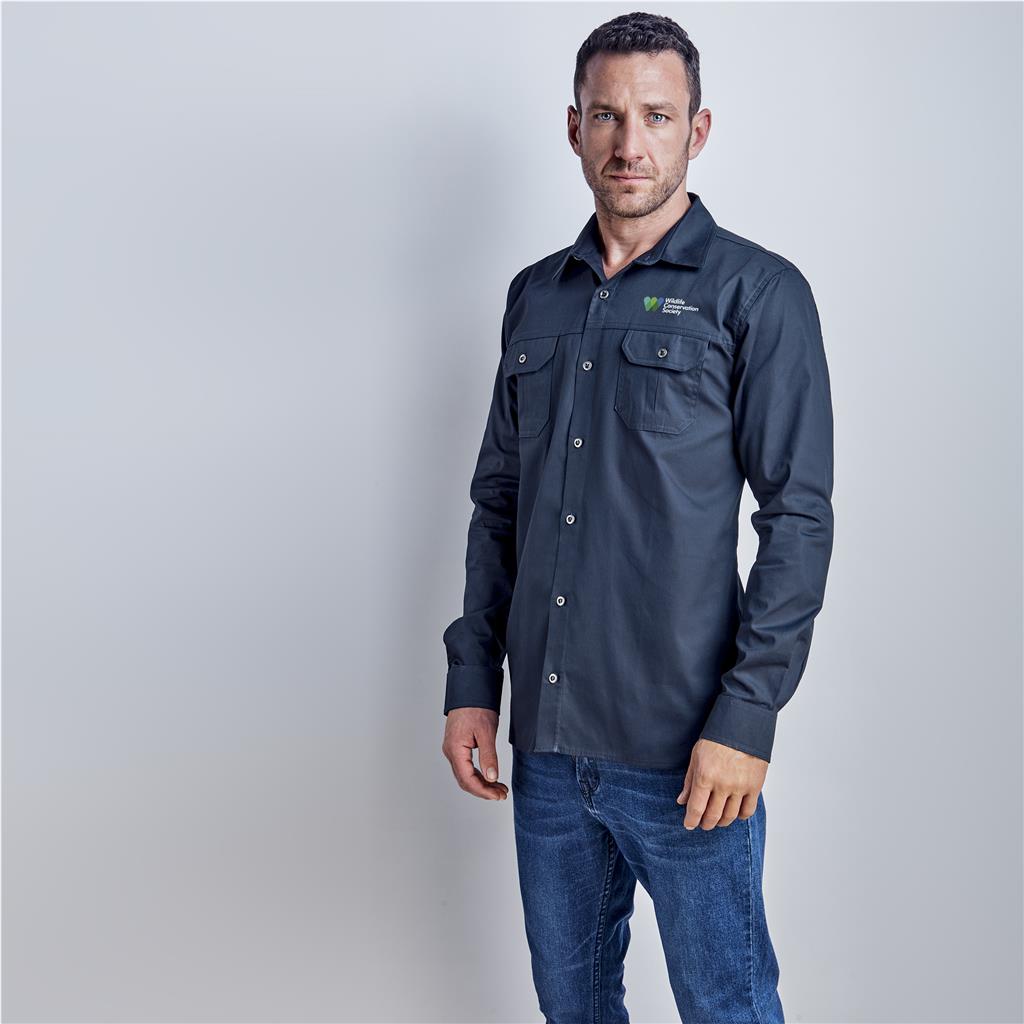 Mens Long Sleeve Wildstone Shirt - NAVY / 4XL