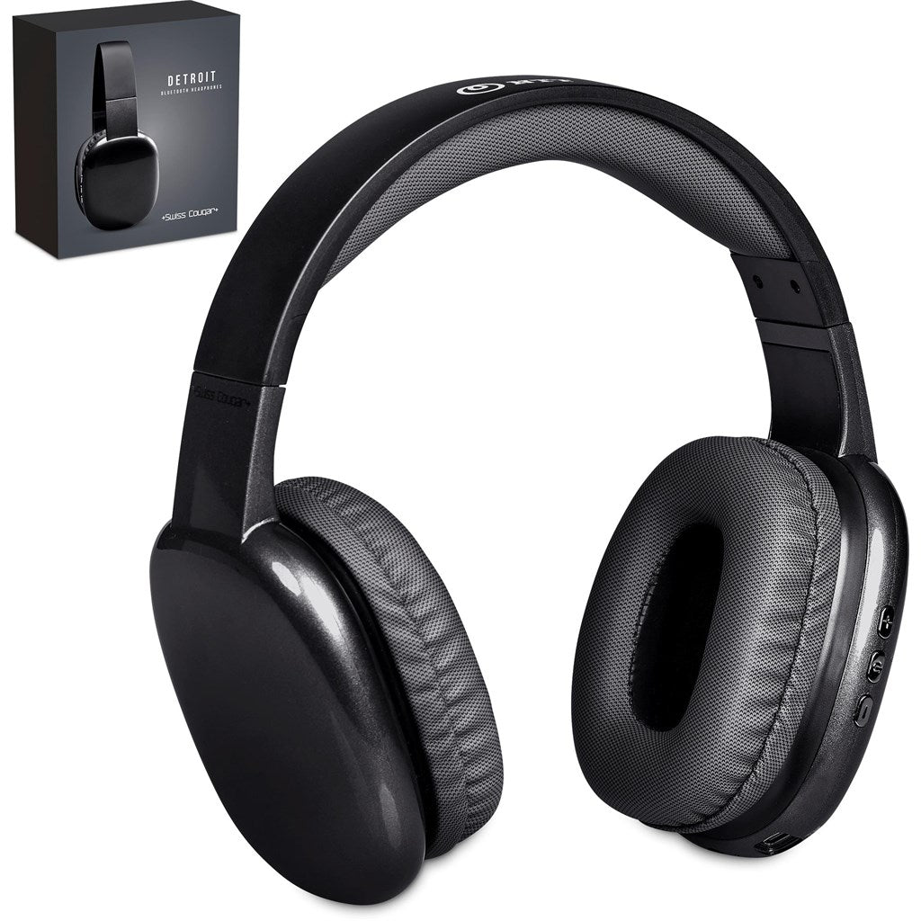 Swiss Cougar Detroit Bluetooth Headphones - GUN METAL