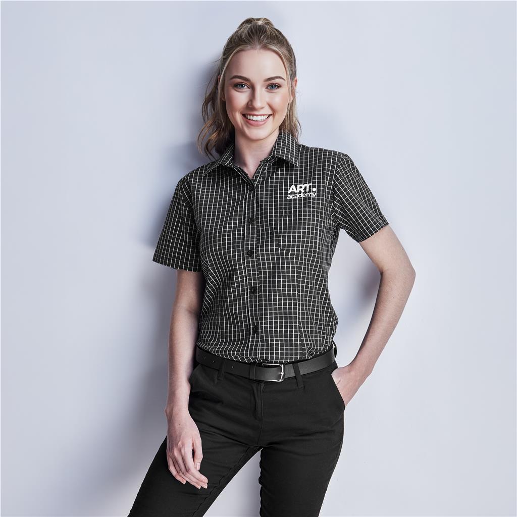 Ladies Short Sleeve Aston Shirt - Navy