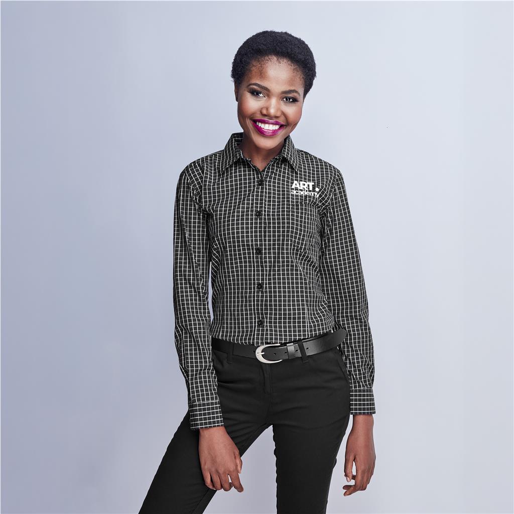 Ladies Long Sleeve Aston Shirt - Grey
