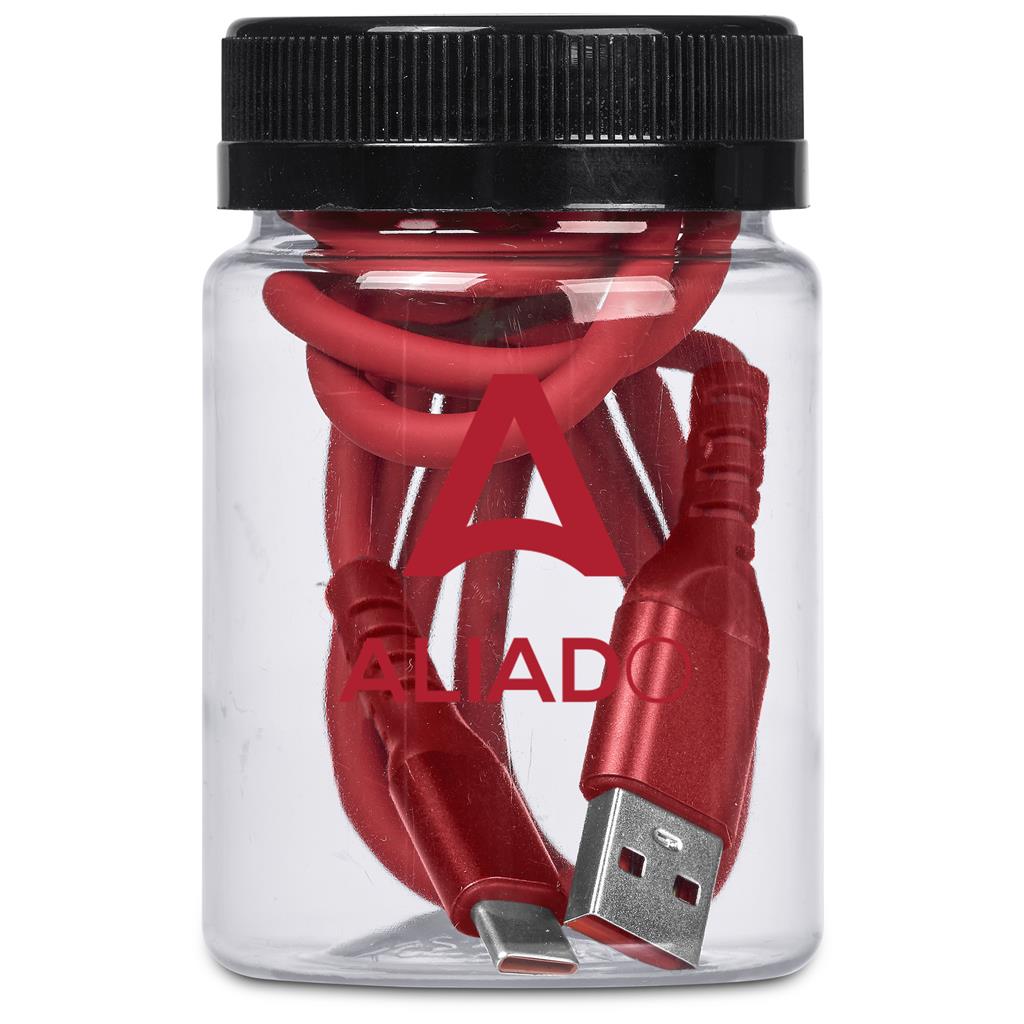 Altitude Capsit Fast Charge USB-A to Type-C Charging Cable in Jar