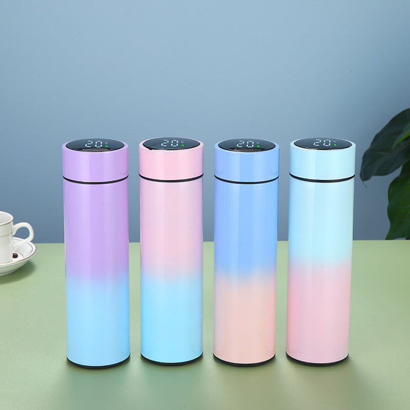 Temperature measuring colourful Thermos-Upper blue