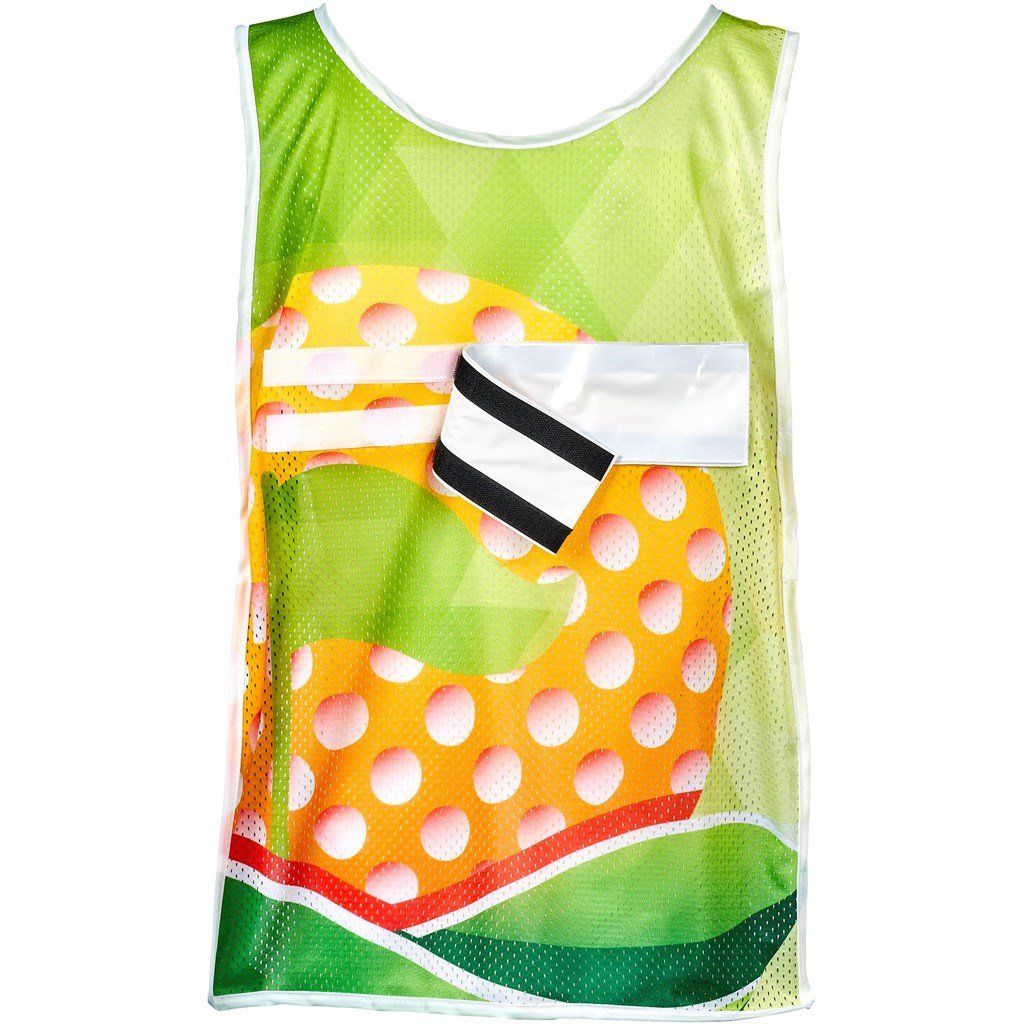 Hoppla Jackal Caddy Bib with PVC Name Sleeve-White