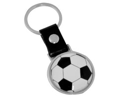 Soccer Ball Keyring - Black-Silver / 8 (l) x 3.4 (w)