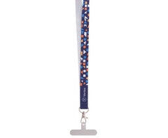 Petersham Lanyard Single Sided with Hangtab - Base Colour is White / Transparent Hangtab / 95 (l) x 2 (w) - full length / 46 (l) x 2 (w) - stitched