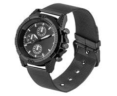 Gun Mesh Watch - Gunmetal & Black / 24.1 (l) x 4.3 (w)