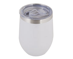 340ml Rainbow Glitter Wine/Coffee Tumbler - White / 8 (w) x 12 (h)