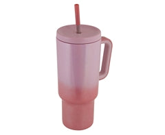 1200ml Gradient Glitter Travel Mug - Rosegold-Pink / 10 (w) x 24 (h) x 7.5 (d)