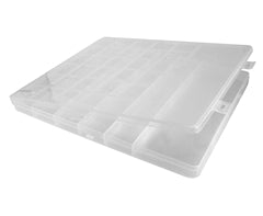 28 Compartment Craft Organiser - Transparent / 23 (l) x 18.5 (w) x 1.8 (d)