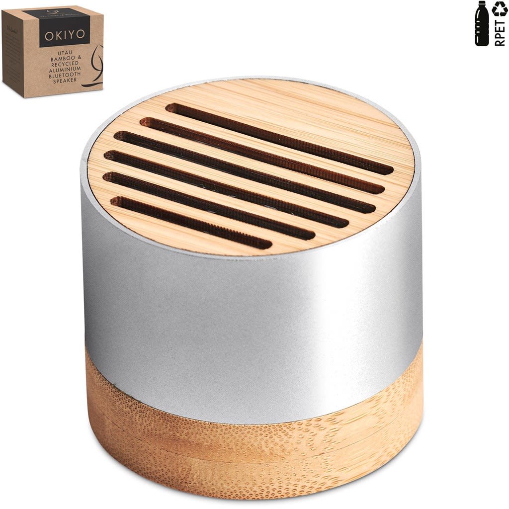 Okiyo Utau Bamboo & Recycled Aluminium Bluetooth Speaker