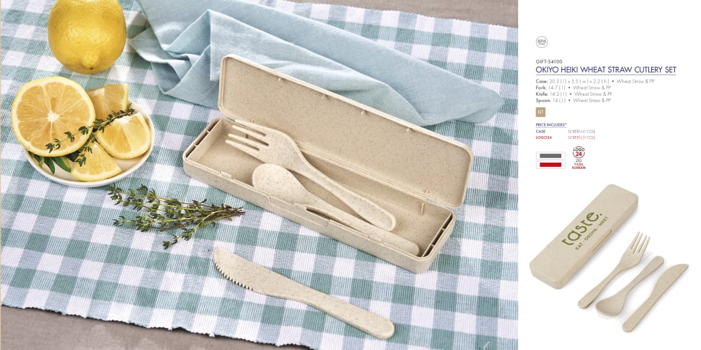 Okiyo Heiki Wheat Straw Cutlery Set