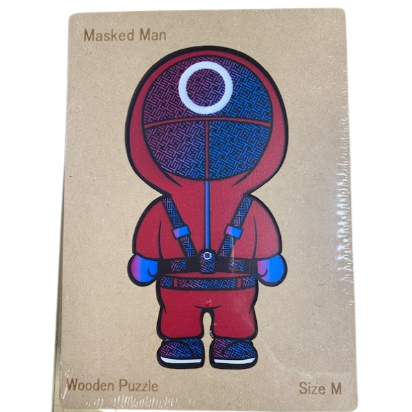 Masked man wooden Puzzle A4