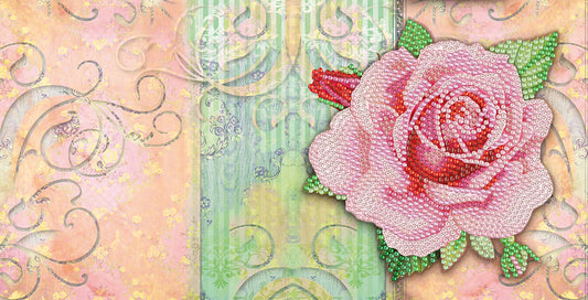 Diamond dot gifting card-Pink rose