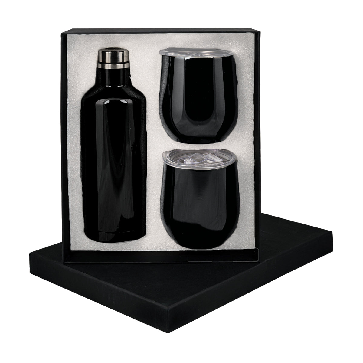 Manhattan Flask & x2 Mug Gift Set