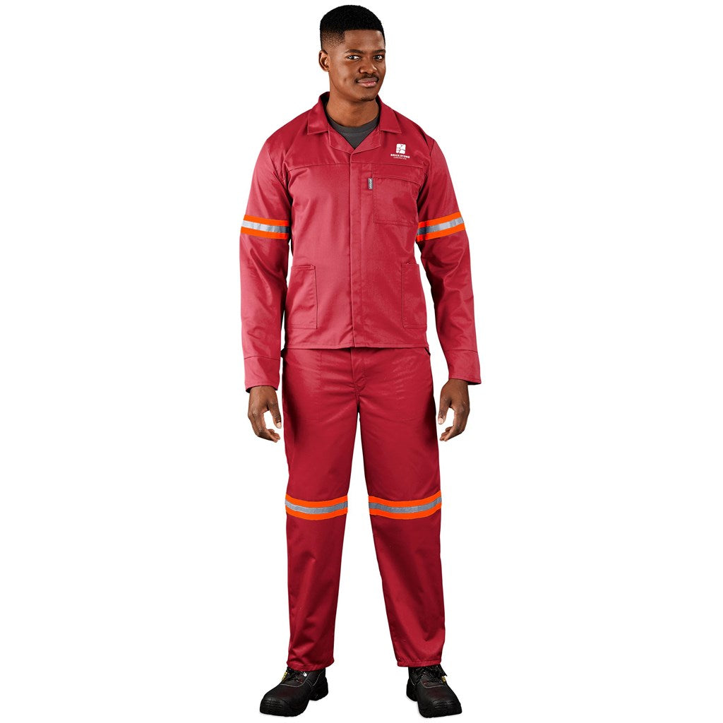 Trade Polycotton Conti Suit - Reflective Arms & Legs - Orange Tape - KHAKI / 50
