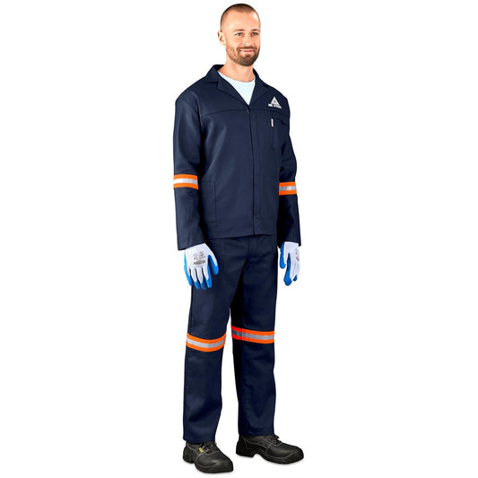 Technician 100% Cotton Conti Suit - Reflective Arms & Legs - Orange Tape - ROYAL BLUE / 48