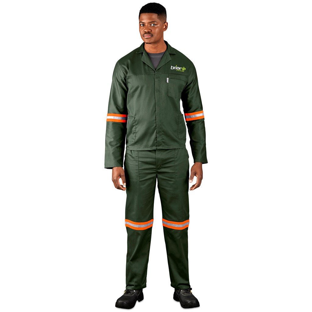 Acid Resistant Polycotton Conti Suit - Reflective Arm, Legs & Back - Orange Tape