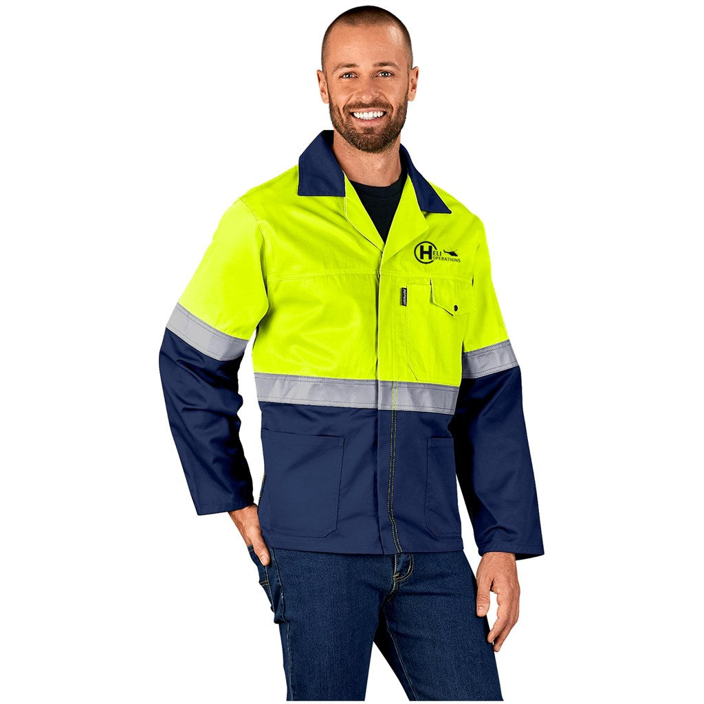 Traffic Premium Two-Tone Hi-Viz Reflective Jacket - ORANGE / M