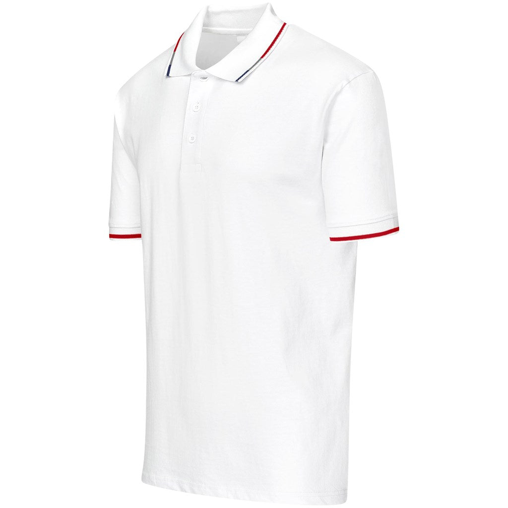 Mens Ash Golf Shirt - White