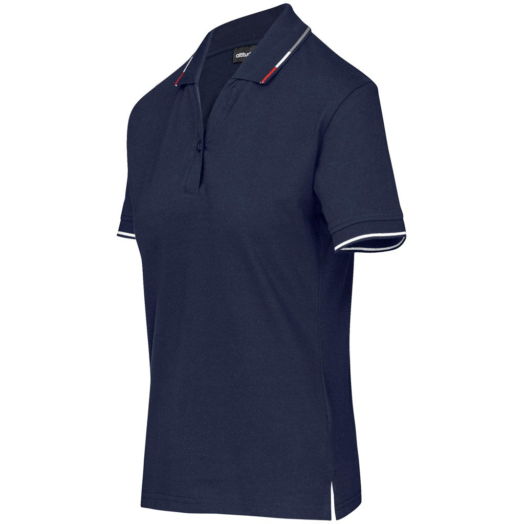 Ladies Ash Golf Shirt - Navy