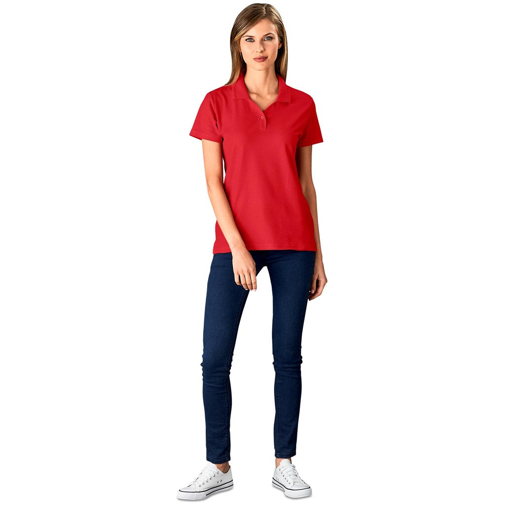 Ladies Basic Pique Golf Shirt - LIME / 3XL