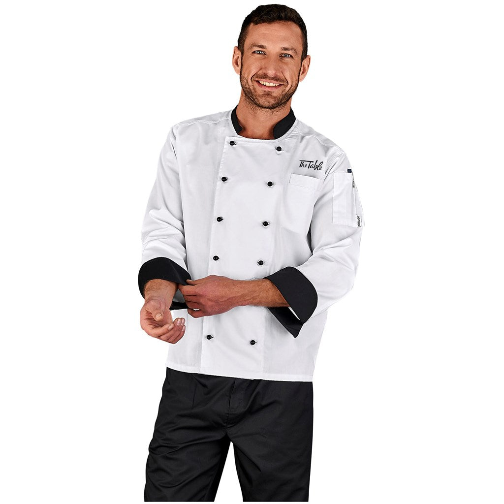 Unisex Long Sleeve Toulon Chef Jacket - WHITE / 2XL