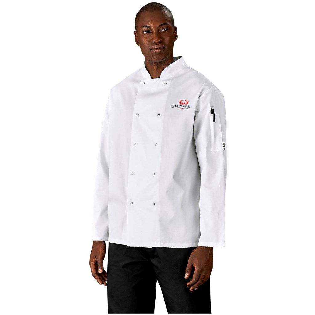 Unisex Long Sleeve Zest Chef Jacket - WHITE / XL