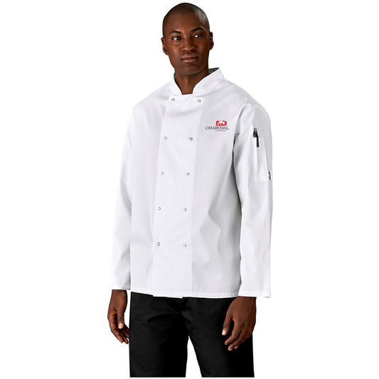 Unisex Long Sleeve Zest Chef Jacket - WHITE / L