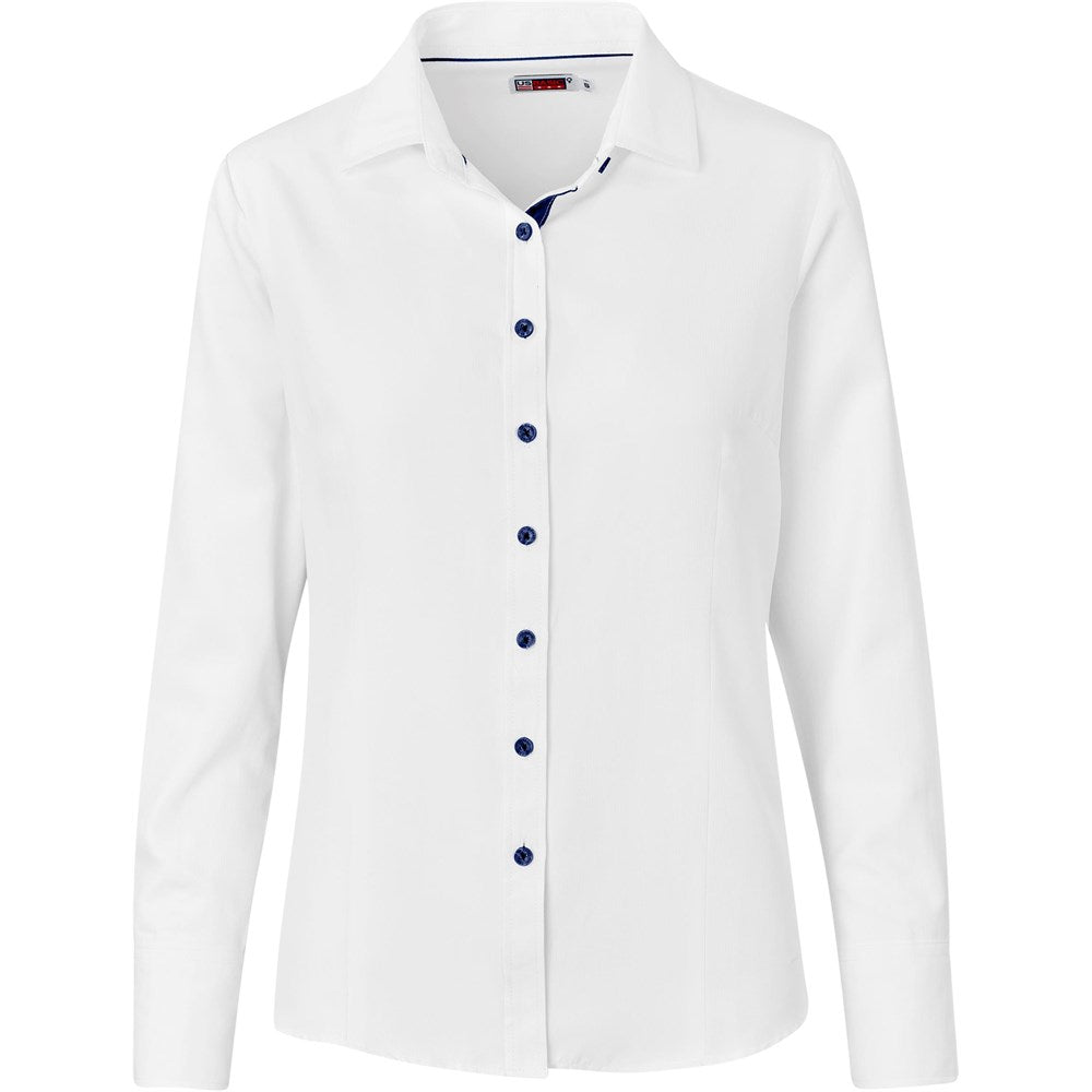 Ladies Long Sleeve Casablanca Shirt - Navy - NAVY / S