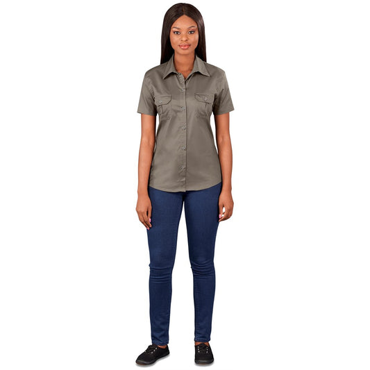 Ladies Short Sleeve Wildstone Shirt - NAVY / S
