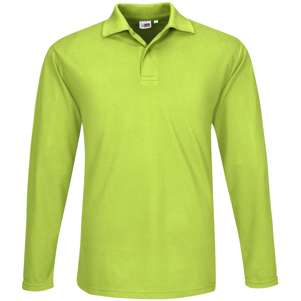 Mens Long Sleeve Elemental Golf Shirt - GREY / L