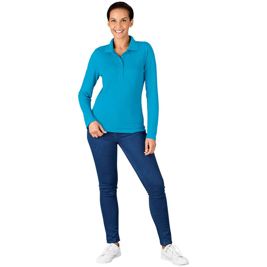 Ladies Long Sleeve Elemental Golf Shirt - RED / 2XL