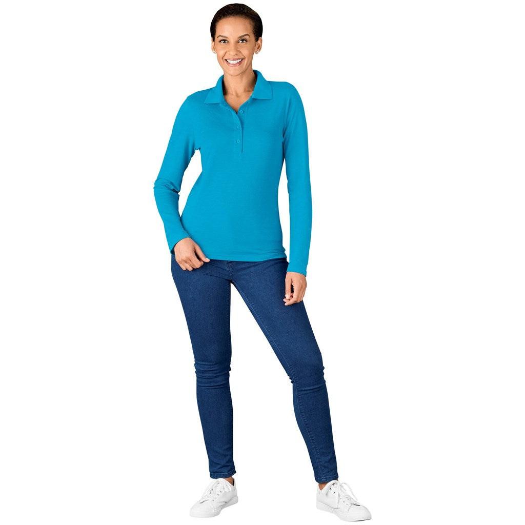 Ladies Long Sleeve Elemental Golf Shirt - BLACK / 4XL