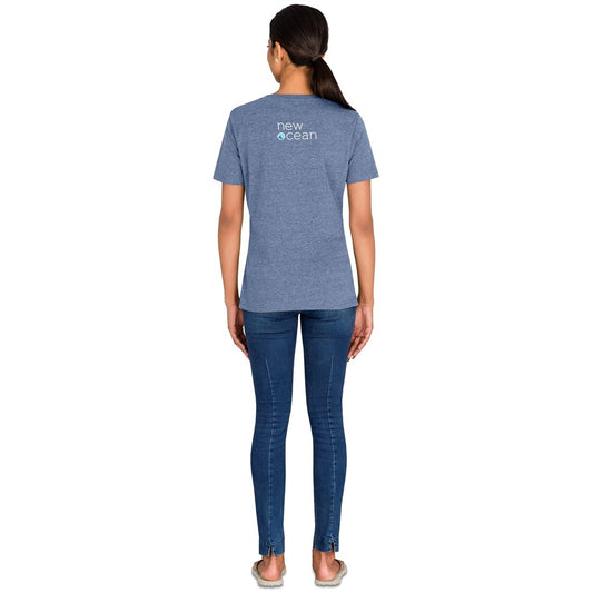 Ladies Michigan Melange V-Neck T-Shirt - GREY / XL