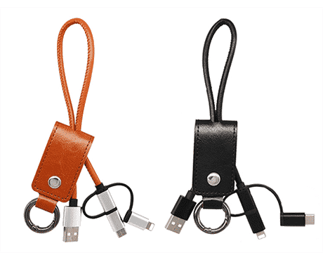 Executive Charging Keychain cable - Brown