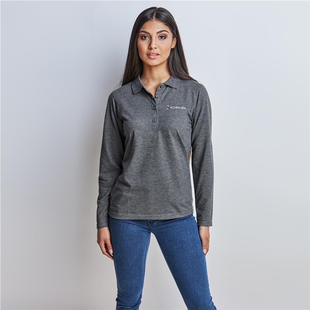 Ladies Long Sleeve Elemental Golf Shirt - AQUA / 2XL