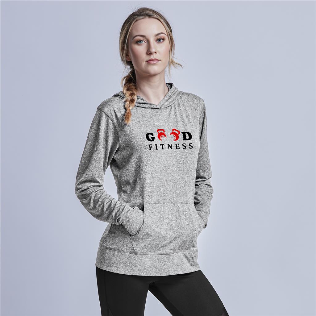 Ladies Fitness Lightweight Hooded Sweater - Navy