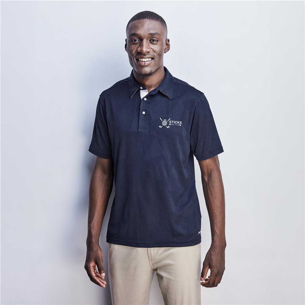 Mens Motif Golf Shirt - NAVY / 3XL