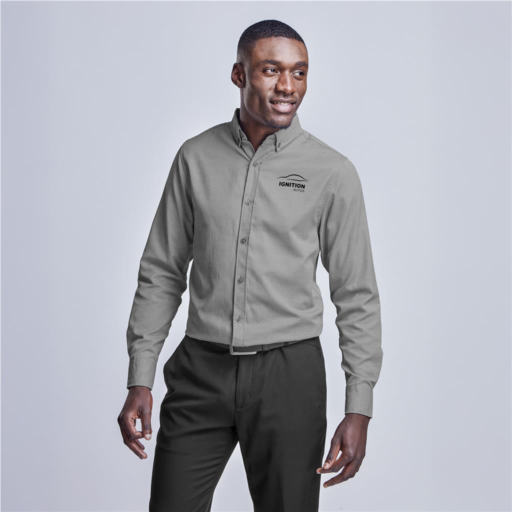 Mens Long Sleeve Nottingham Shirt - White