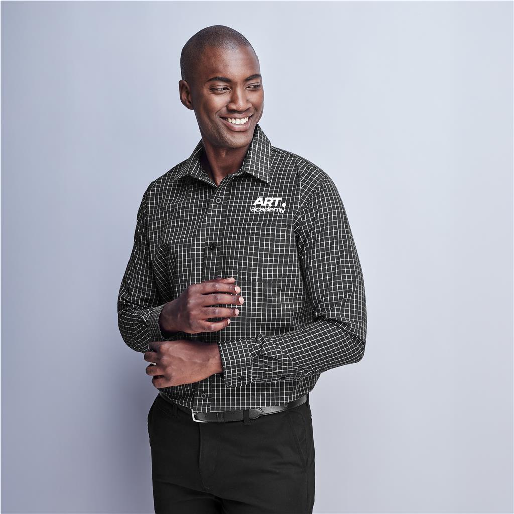 Men Long Sleeve Aston Shirt - Black