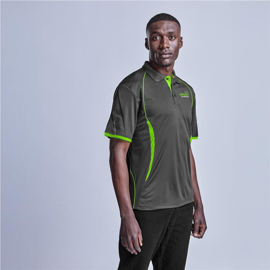 Mens Razor Golf Shirt - GREY LIME / 4XL