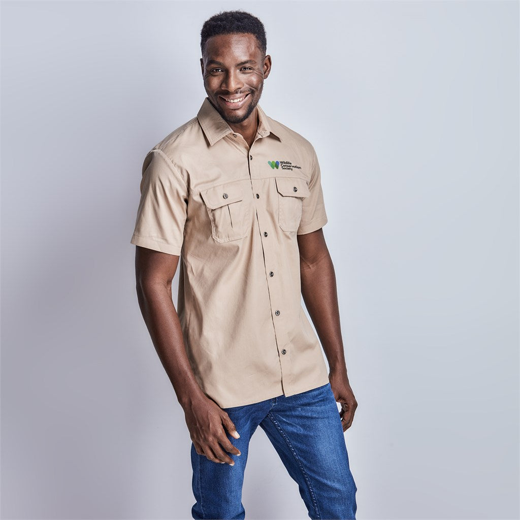 Mens Short Sleeve Wildstone Shirt - WHITE / 3XL